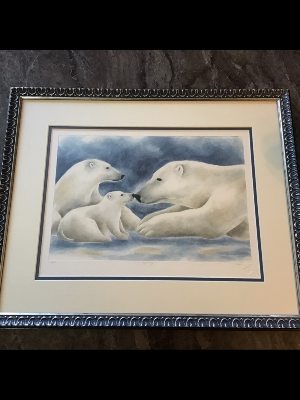 Polar Bear Family Paint Art
